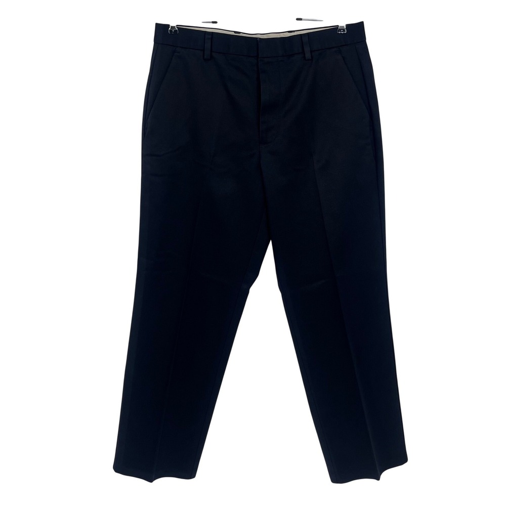 Dockers Mens Dress Pants Size 33x29 Classic Fit Flat Front Black Cotton Office‎